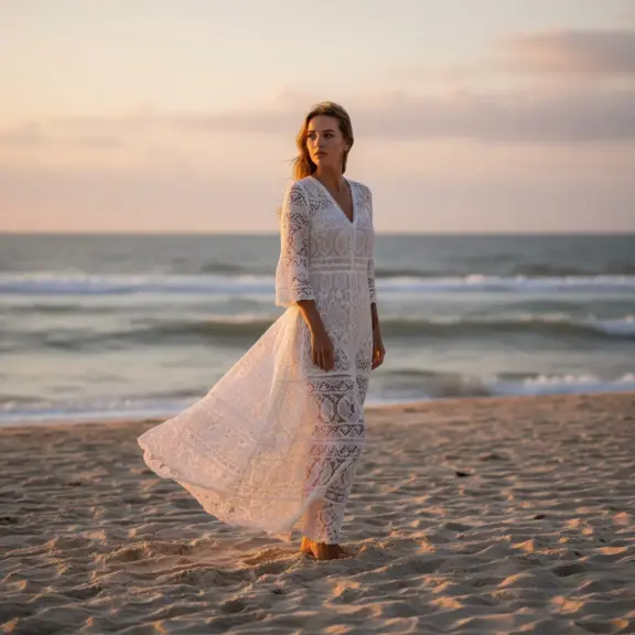 sukienka ażurowa na plaże